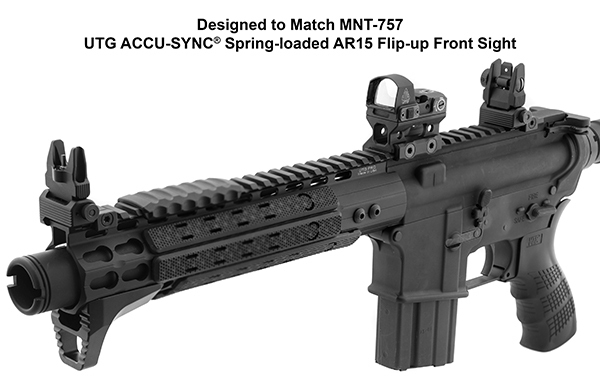 UTG ACCU-SYNC® Spring-loaded AR15 Flip-up Front Sight, Black