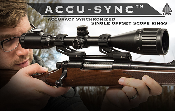 UTG ACCU-SYNC™ 34mm High Pro. 37mm Offset Picatinny Rings