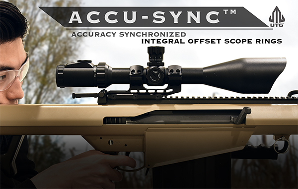 UTG ACCU-SYNC™ 34mm High Pro. 50mm Offset Rings FDE
