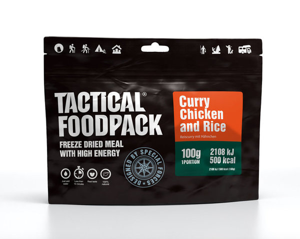 Tactical Foodpack Curryreis mit Hähnchen,100 g