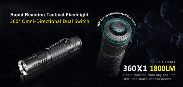 Klarus 360X1 Tactical Light LED Taschenlampe