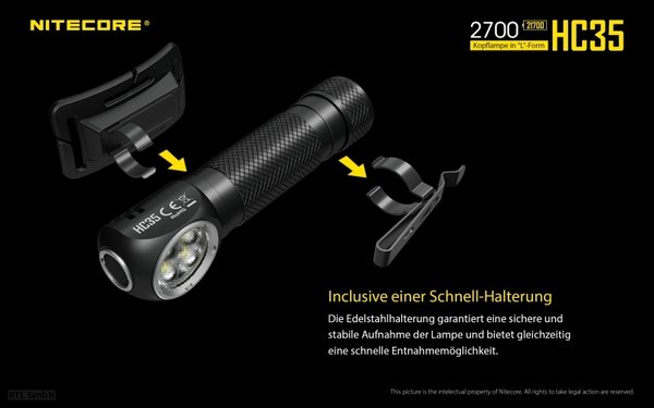 Nitecore Kopflampe  HC35 inkl. NL2140HP
