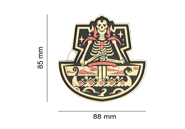 Ghost Ship Skull Rubber Patch Color